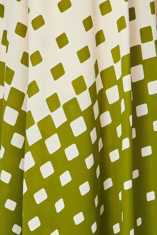 Mae Green Spotted Maxi Dress