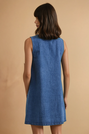 Gabby Blue Denim Dress