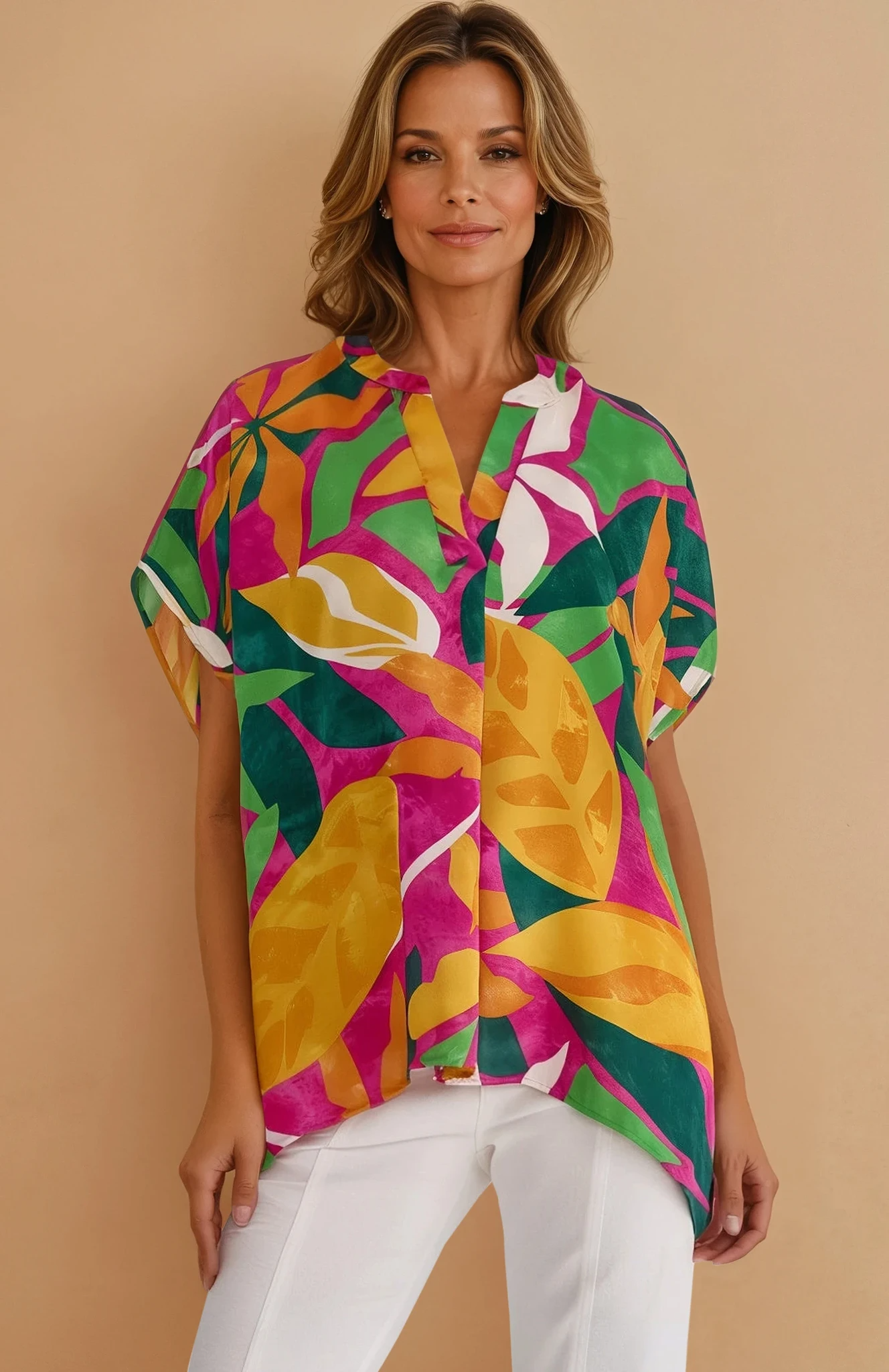 Orchid Print Top