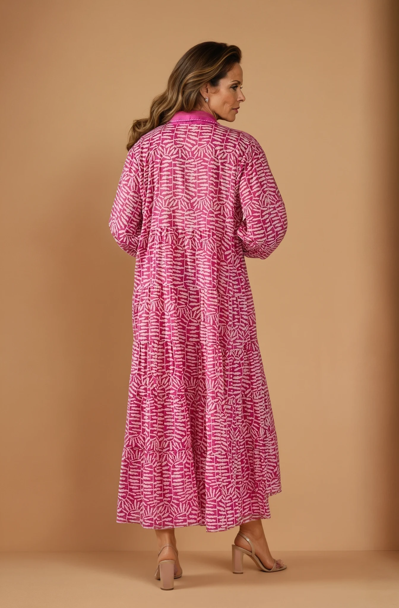 Rose Button Down Maxi Dress