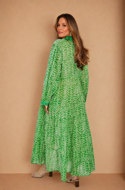 Green Button Down Maxi Dress