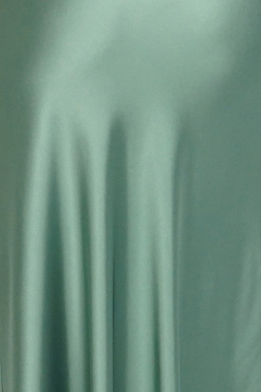 Jem Green Satin Maxi Dress