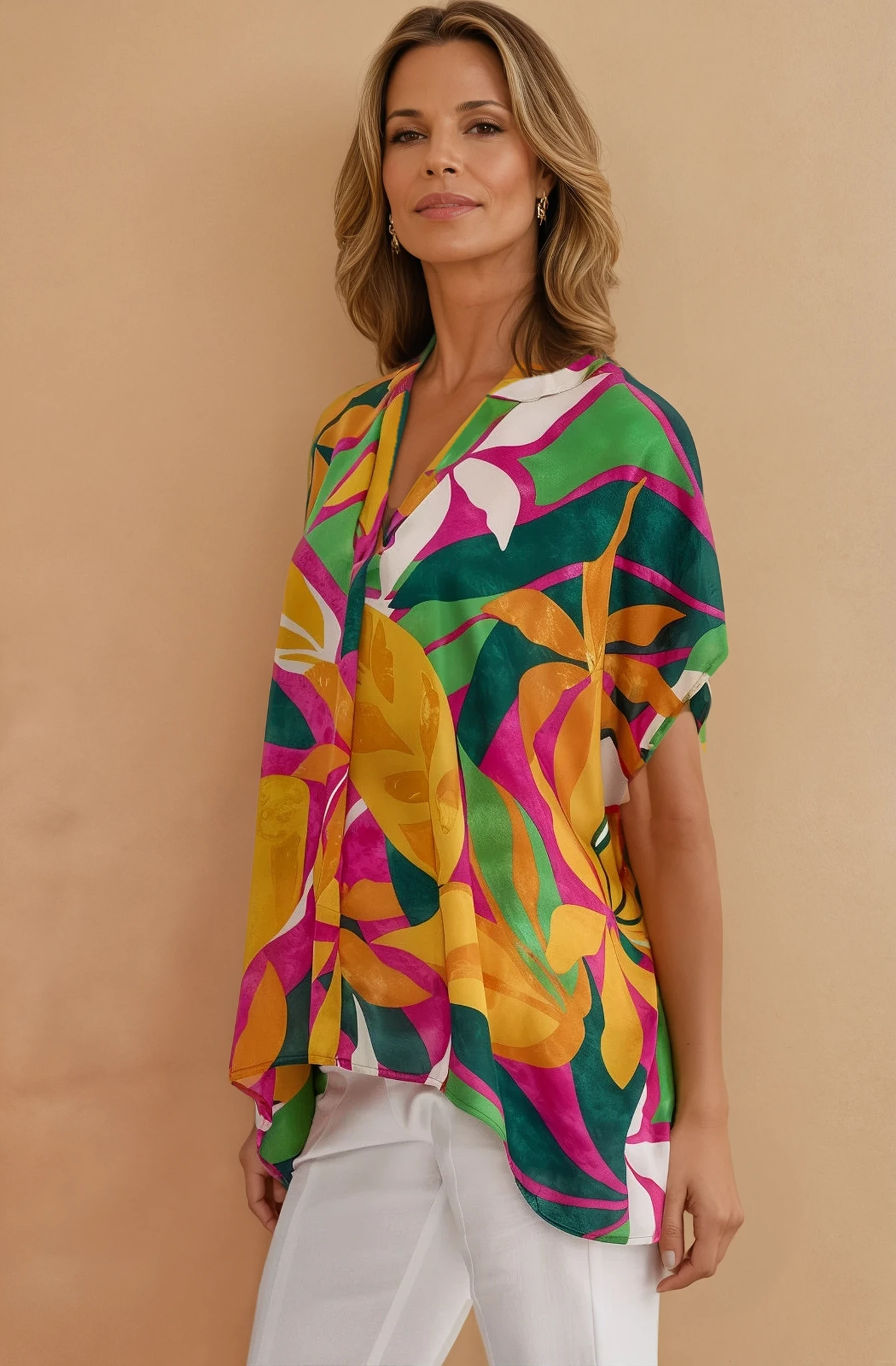 Orchid Print Top