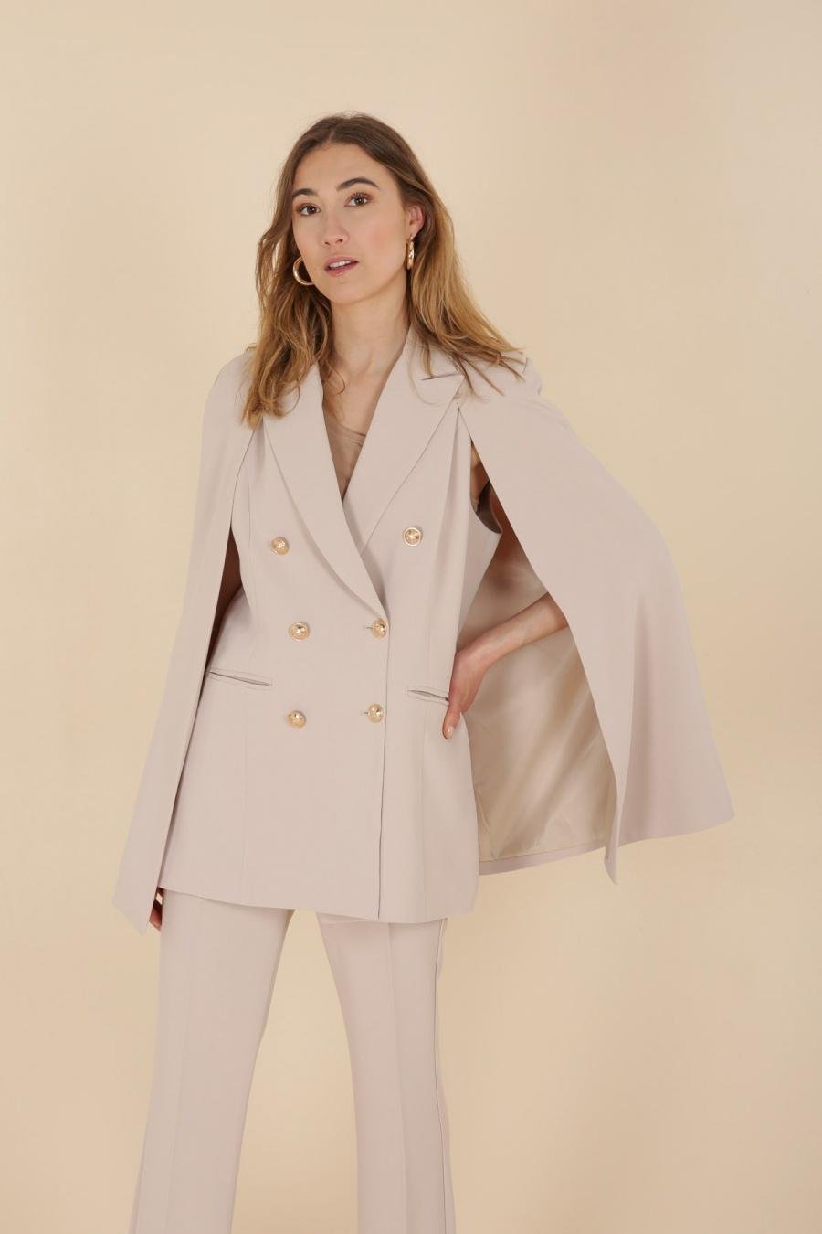 Eliza Cape Jacket Beige