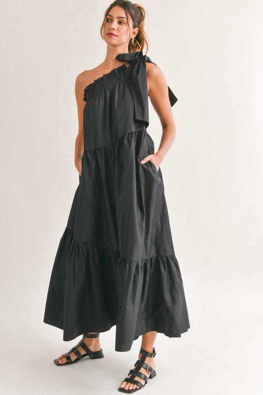 Ella Gathered One Shoulder Maxi