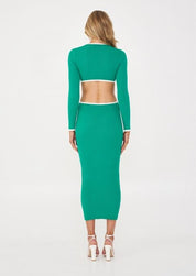 Green and White Midi - NIXII Clothing
