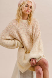 SOFT TOUCH FUR TUNIC PULLOVER KNIT SWEATER - NIXII Clothing