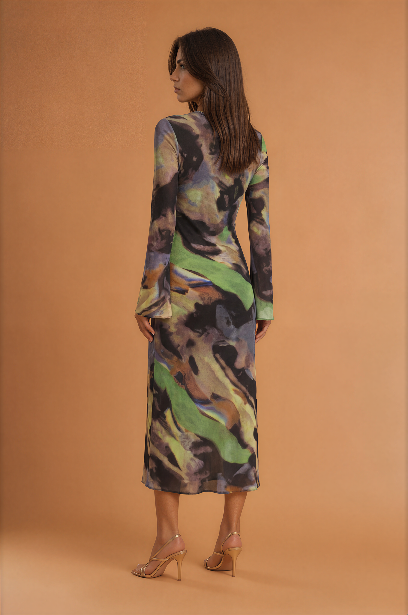 Swirl Multi-Print Dress