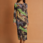 Swirl Multi-Print Dress