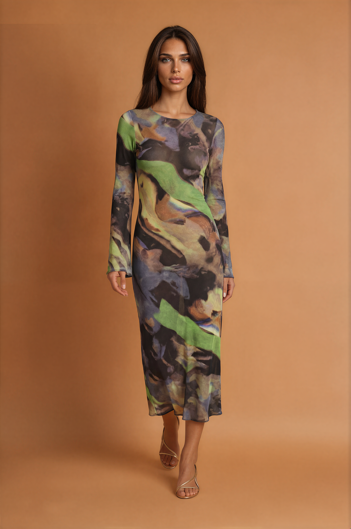 Swirl Multi-Print Dress