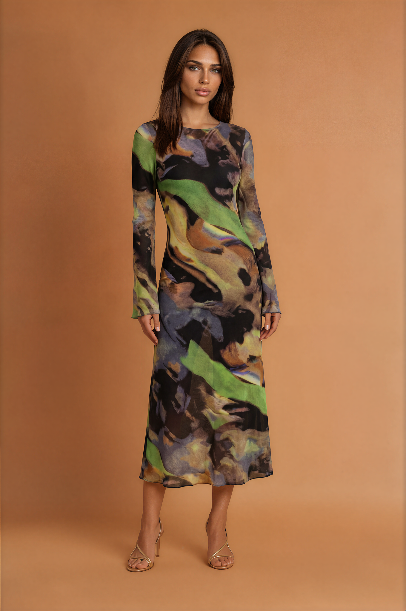 Swirl Multi-Print Dress