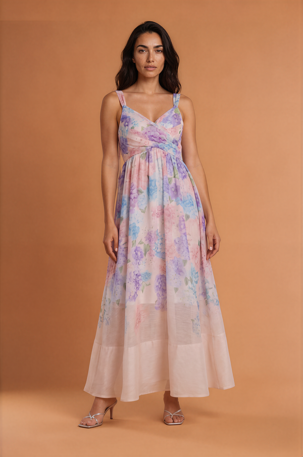 Lady Sweet Bow Tie Strap Sleeveless Halter Dress In Mid Length