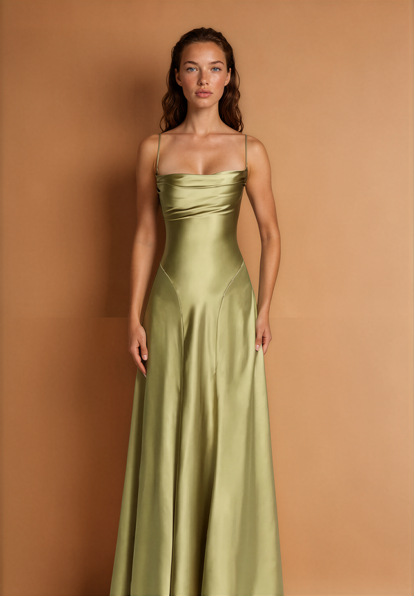 Satin Back Laced Dress