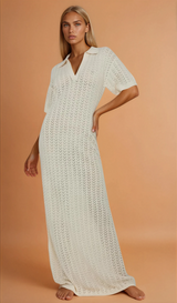 Lori Mesh V Neck Maxi Dress