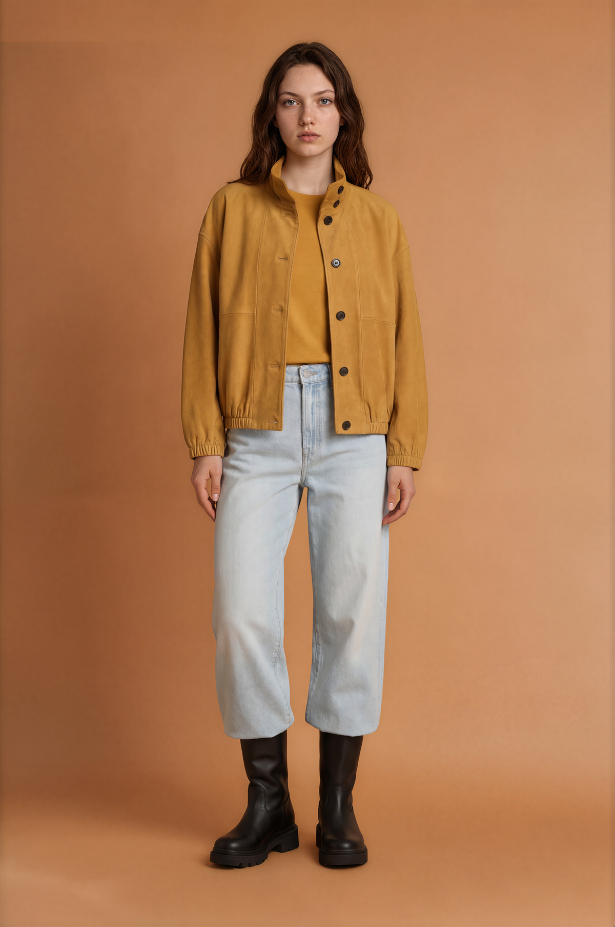 Tammy Tumeric Bomber Jacket Coat