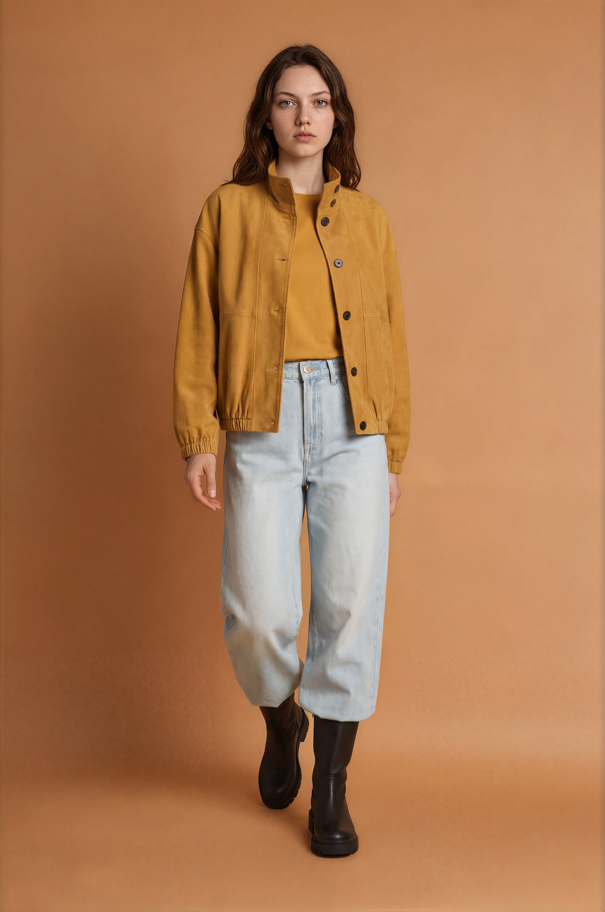 Tammy Tumeric Bomber Jacket Coat