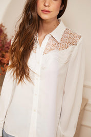Wendy White Lace Blouse