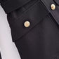 Fall Women Clothing with Belt Button Decoration Slim Fit Figure Flattering Blazer