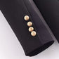 Fall Women Clothing with Belt Button Decoration Slim Fit Figure Flattering Blazer