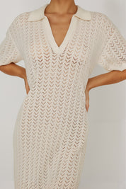 Lori Mesh V Neck Maxi Dress