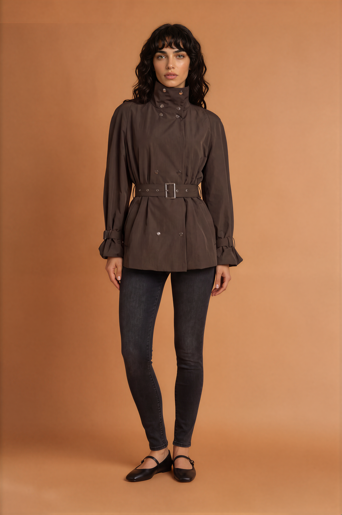 Syrie Synched  Waistband Trench Coat