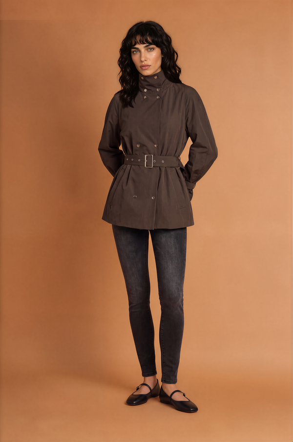 Syrie Synched  Waistband Trench Coat