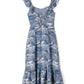 Women Ruffled Shoulder Strap Slim Fit Slimming Split Strap Dress