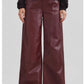 Rouge High Waist Wide Leg Faux Leather Pants