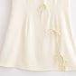 Spring Women Clothing Minimalist Bowknot Lace up Crew Neck Dress