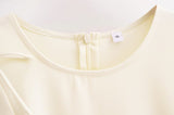 Bowknot Lace up Crew Neck Dress