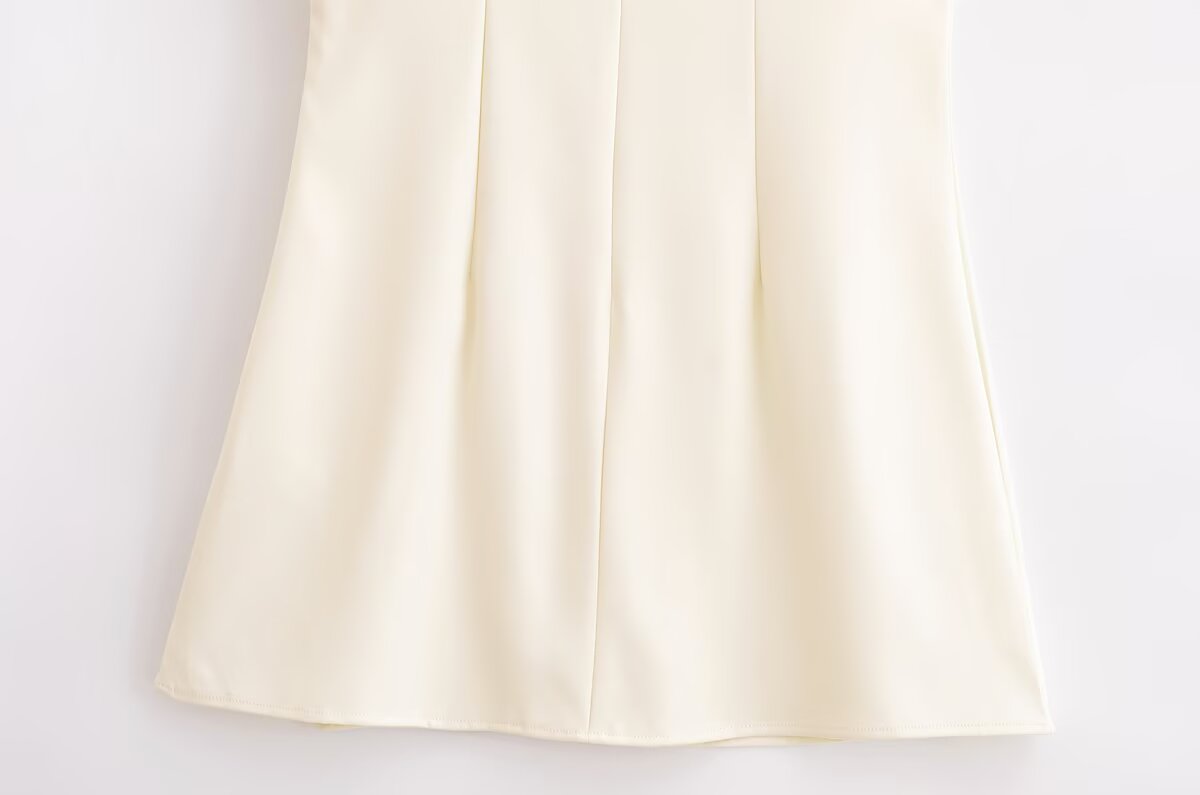 Bowknot Lace up Crew Neck Dress