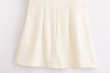 Bowknot Lace up Crew Neck Dress