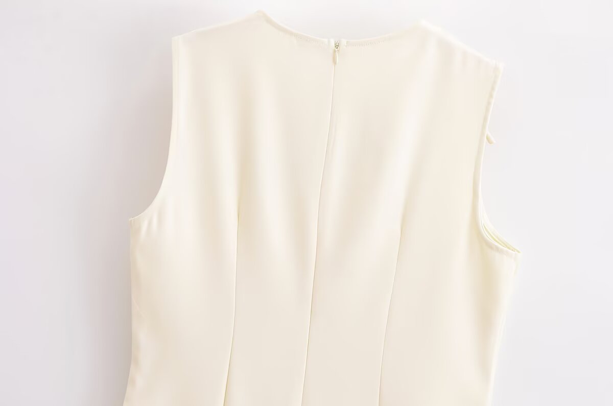 Bowknot Lace up Crew Neck Dress
