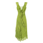 Small Flounced Sleeve Floral Dress Women Summer Dopamine Tight Waist Dress