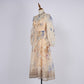 Women Spring And Autumn Long Sleeve Printed Buttons Dress