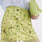 Summer High Waist Mesh Translucent String Beads Three Dimensional Floral Decoration Short Skirt
