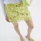 Summer High Waist Mesh Translucent String Beads Three Dimensional Floral Decoration Short Skirt