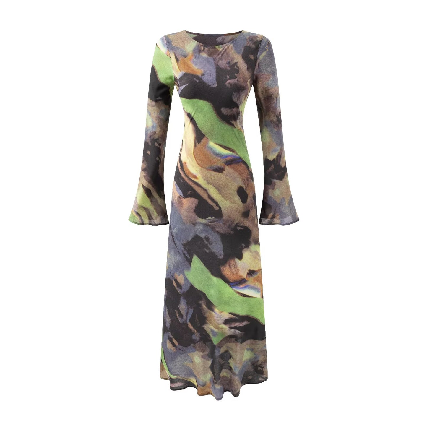 Swirl Multi-Print Dress