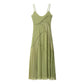 Women Clothing Draping Effect Stitching Dress