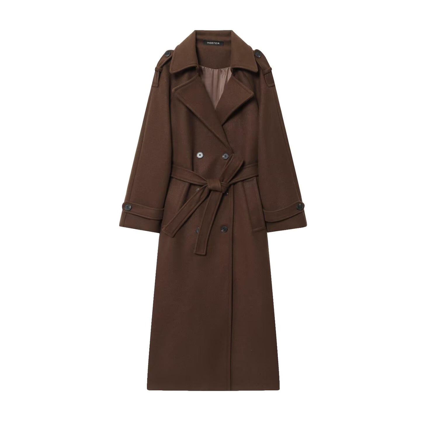 Women Clothing Classic Double Breasted Trench Coat Coat Overcoat