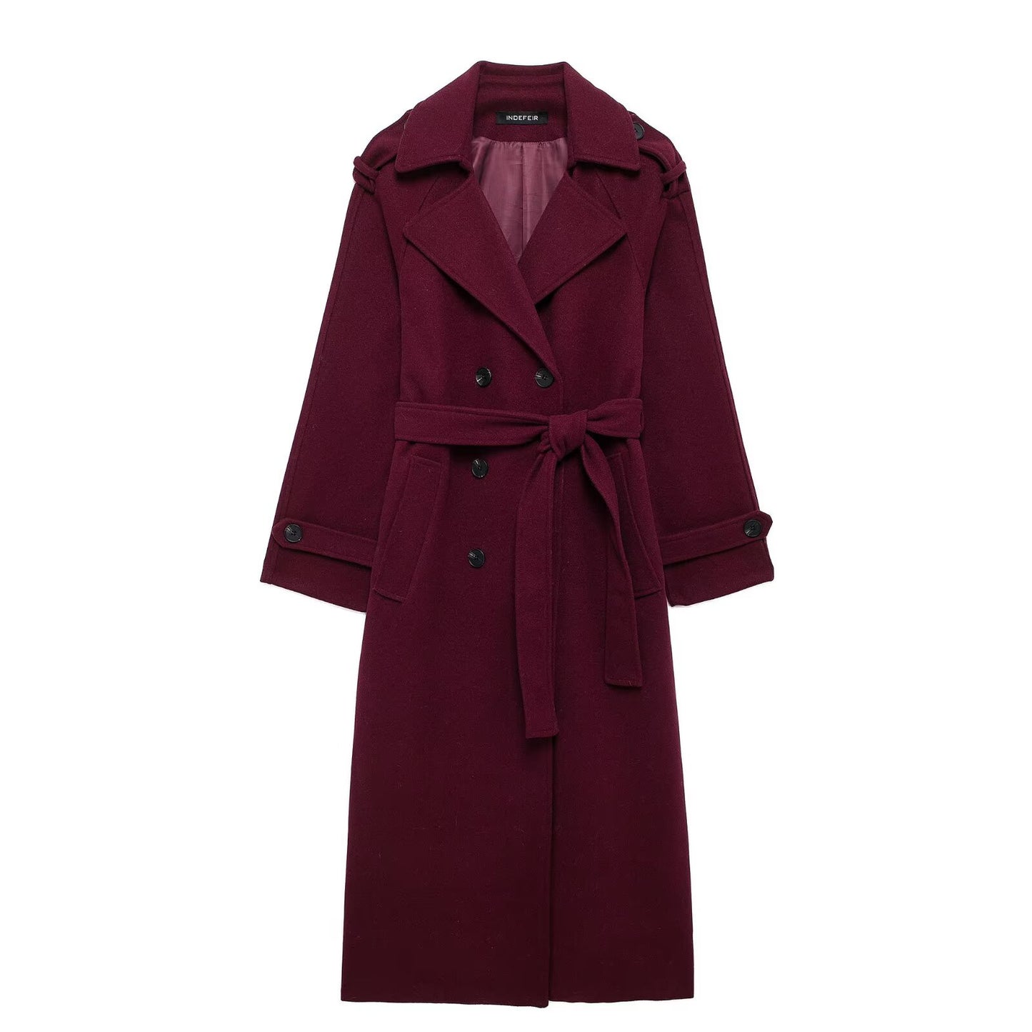 Women Clothing Classic Double Breasted Trench Coat Coat Overcoat