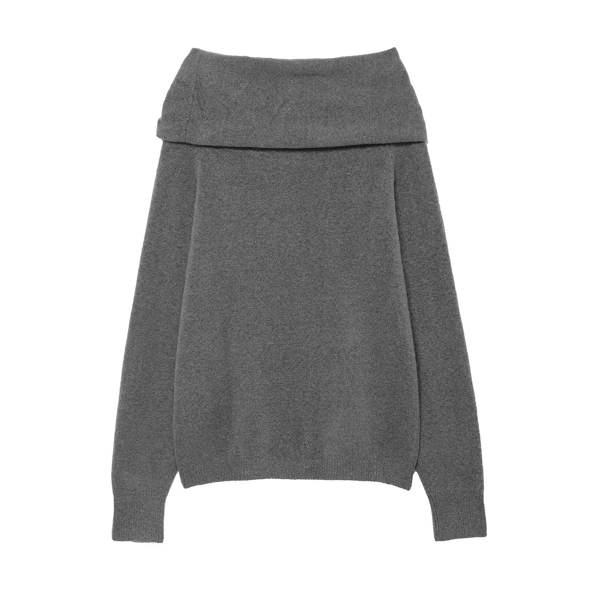 Sorh Grey Off Shoulder Sweater Top