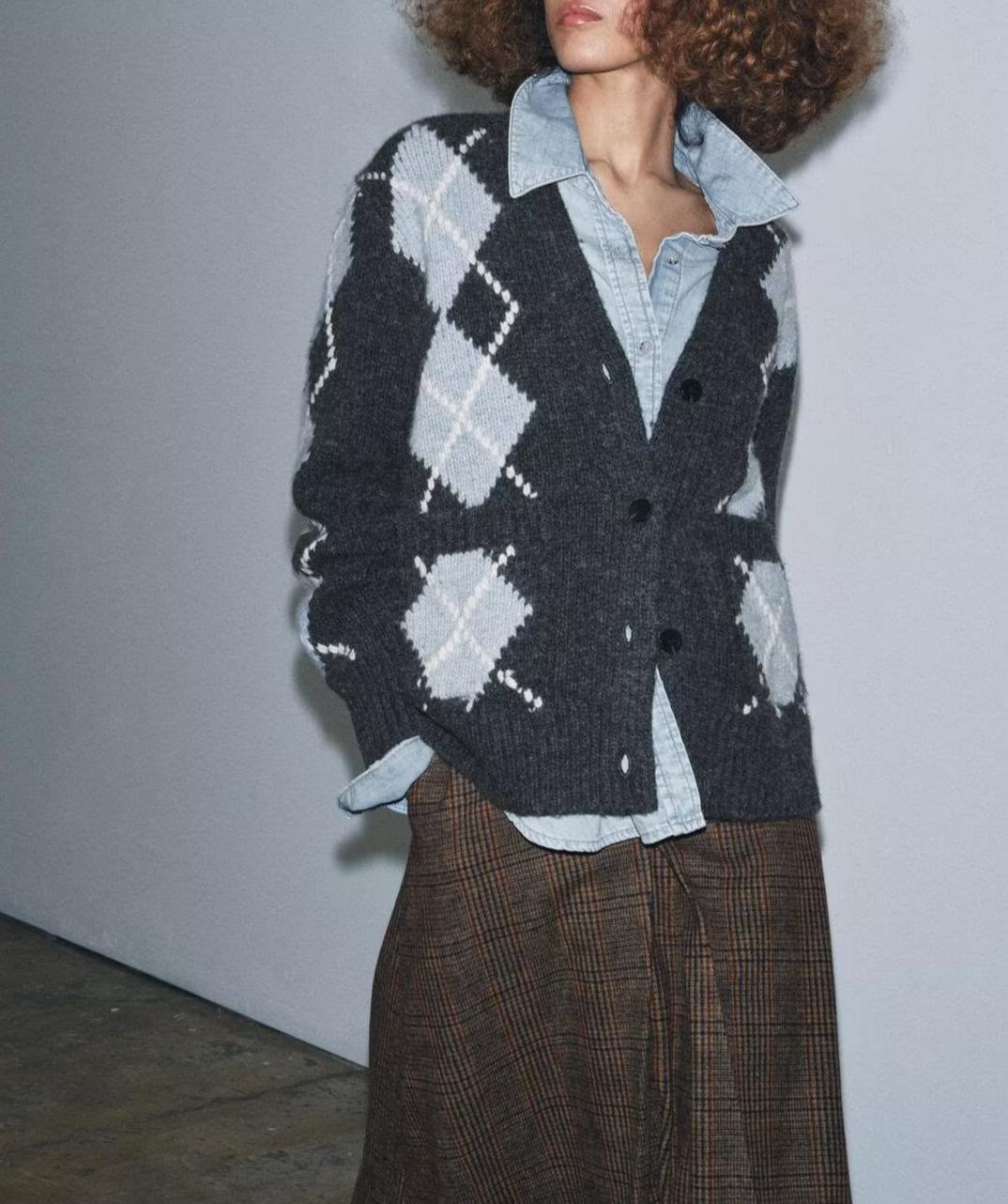 Women Clothing Women Clothing Autumn Adjustable Pure Wool Diamond Pattern Coat