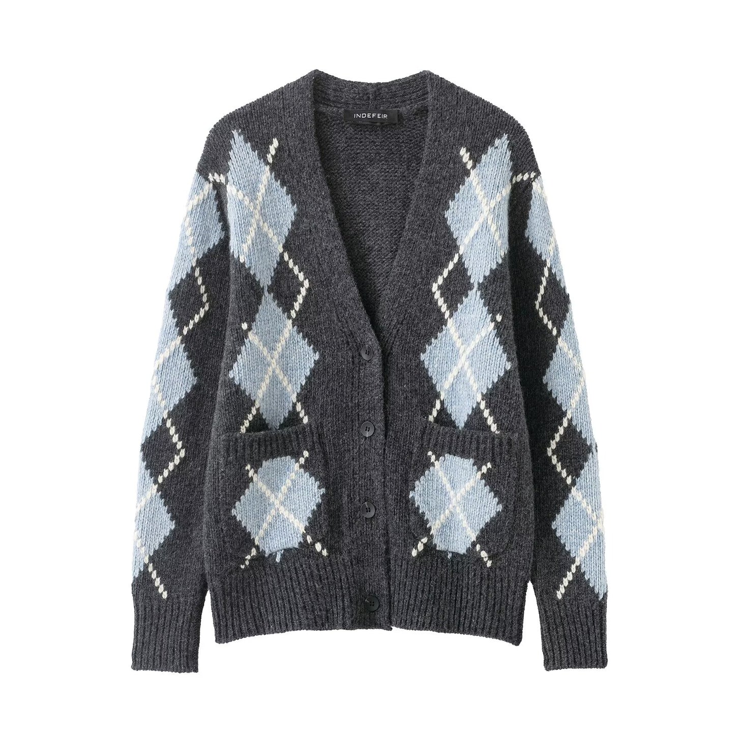 Women Clothing Women Clothing Autumn Adjustable Pure Wool Diamond Pattern Coat