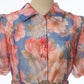 Women Summer Floral Short Sleeved Waist Long Dress