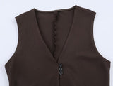 Lolly Asymmetric Lace Vest Top