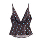 Women Clothing Drape Polka Dot Brace Top