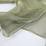 Green Sheer Long Sleeve Top