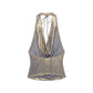 Women Clothing Draped Hanging Collar Vest Camisole Bright Top
