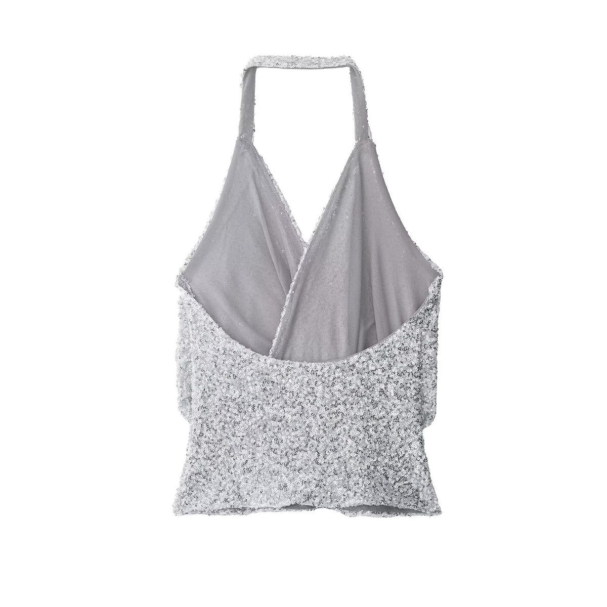 Sequin Halter Top